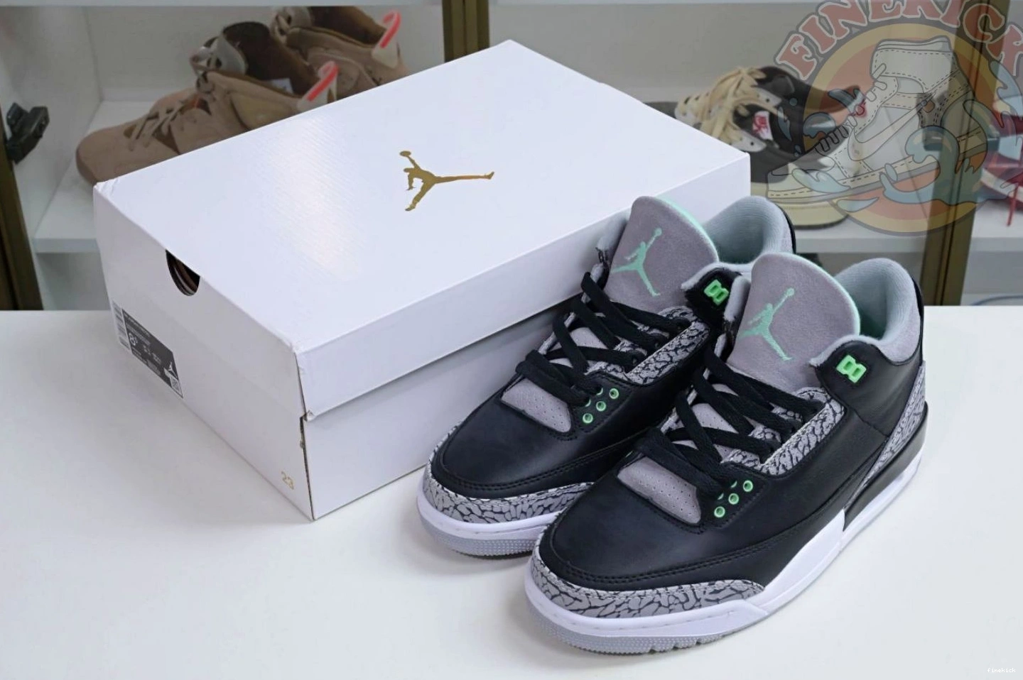 3 Jordan Air Green Glow 0226